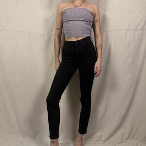 Everlane Black High-Waist Skinny Jeans – Stretch Denim – 25x27